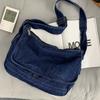 Frühling 2026 Neue Verpackung Große Kapazität Denim-Satchels Fauler Stil Canvas Damen-Schultertaschen Einfache Crossbody-Taschen Herren-Messenger
