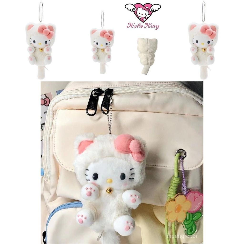 Portachiavi Peluche Carino Hello Kitty Ciondolo per Borsa Per Bambine