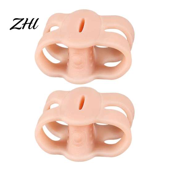 Bunion Relief for Men Women 1 Pair Silicone Toe Separators Women, Breathable Double Hole Spacers Overlapping Toes And Hallux Valgus Correction,