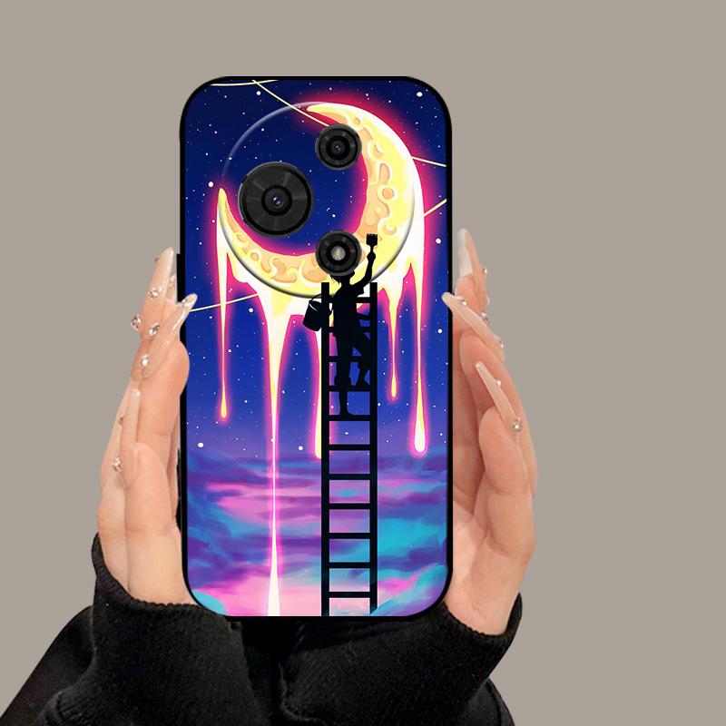For TCL 605 T517D Case Cute Cartoon Painted Soft Silicone Cover for TCL 60 SE TCL605 60SE Luxury Shockproof Bumper Fundas Cases