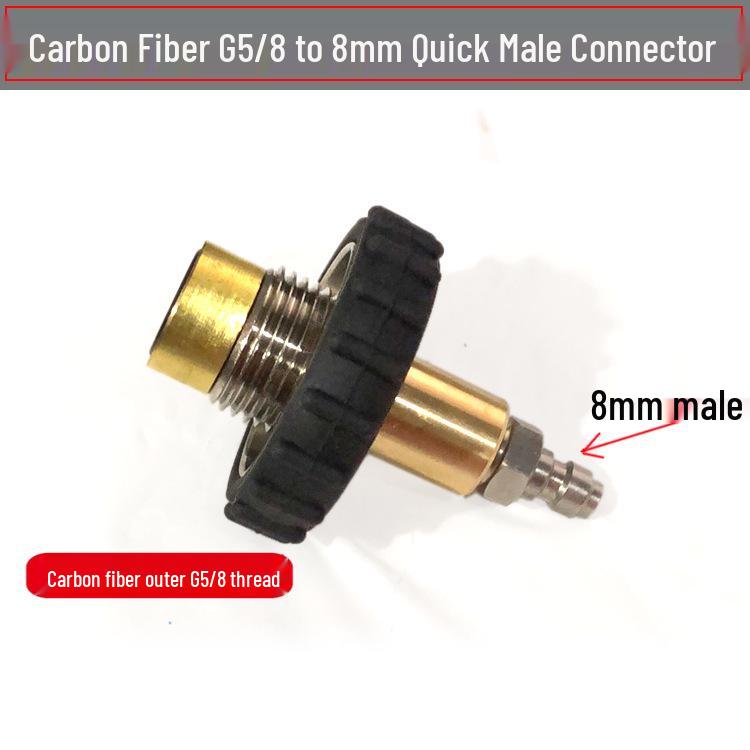 8mm M10*1 Stainless Steel High Pressure Quick Connect Male Coupler for 8mm Female.