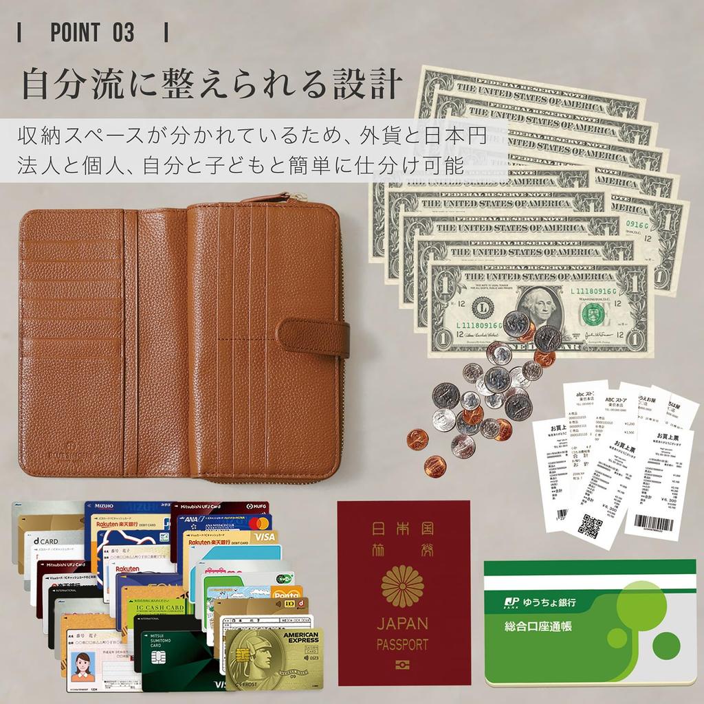 Lange Geldbörse aus echtem Leder mit großem Fassungsvermögen für 30 RFID- und Skimming-Karten, getrennt für geschäftliche und private Nutzung, passend für Versicherung, Ausland und mehr SW7 [BLUE SINCERE]