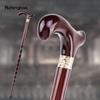 Red Traditional Wooden Single Joint Fashion Walking Stick Decorative Cospaly Cane Halloween Mace Crutch  Wand Crosier 92cm