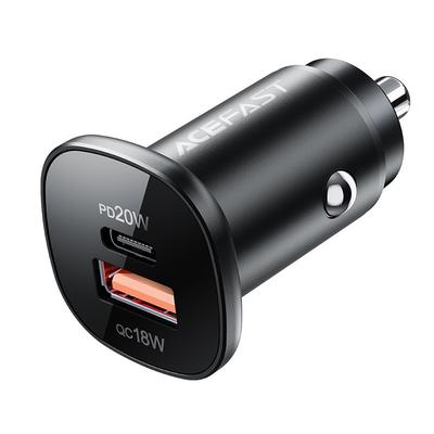 38W USBC Car Charger USB Power Delivery QC 30 Black
