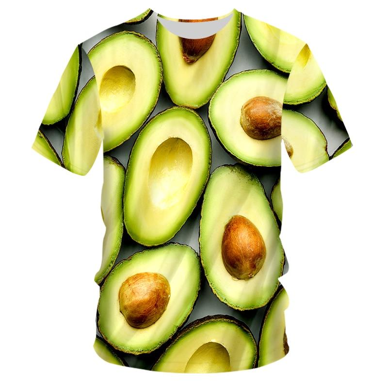 Mode Fruitpatroon 3D Print T-shirts Zomer Heren/Dames Ronde Hals Korte Mouw T-shirt Casual Oversized Tops Streetwear Kinderkleding
