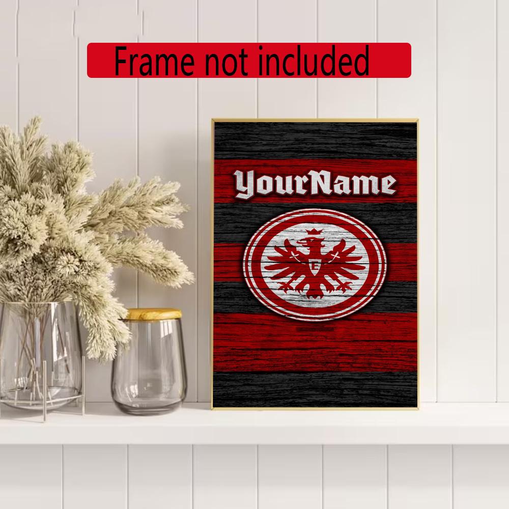 Eintracht Frankfurt Customize Your Name Diamond Painting Round Diamond Rhinestones Mosaic Diamond Embroidery Wall Paintings Rhinestones Gift Frameless
