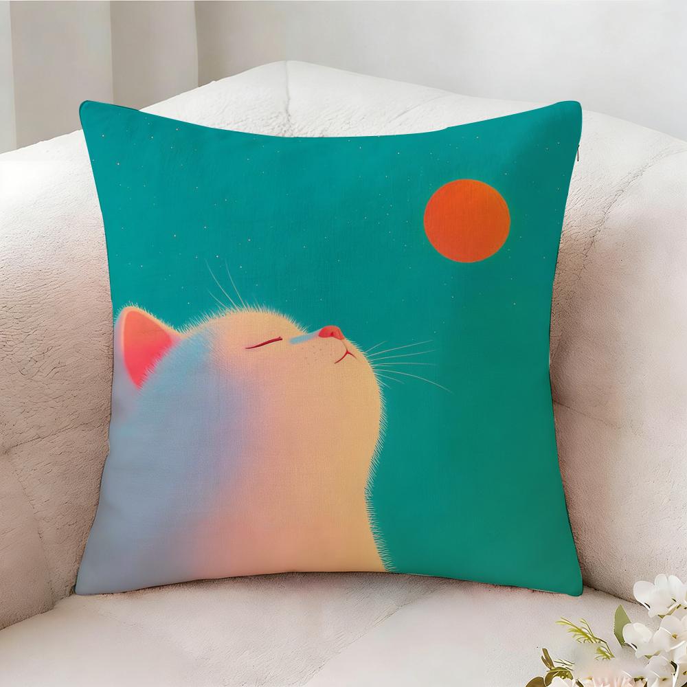 Arthritis Cat Kwaii Cute Anime Pillow Case Pillowcase, Double-sided Printed, Sofa Cushion, Bedroom Headboard Pillow