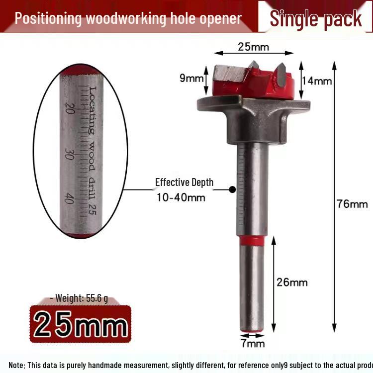 Woodworking Hole Saw & Positioning Bit Set for Hinge, Wood, Door, Gypsum & Plastic Panels.