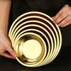 Thickened Stainless Steel Plates for Food Basin Tray Golden Round Kitchen Vegetable Dinner Sushi Plate Dishes and Plates Sets