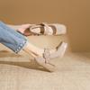 3359-17 Mary Jane Square Head High-heeled Single Shoes, New Light-mouth Buckle Thick-heeled Women's Shoes with Square Buckle Single Shoes