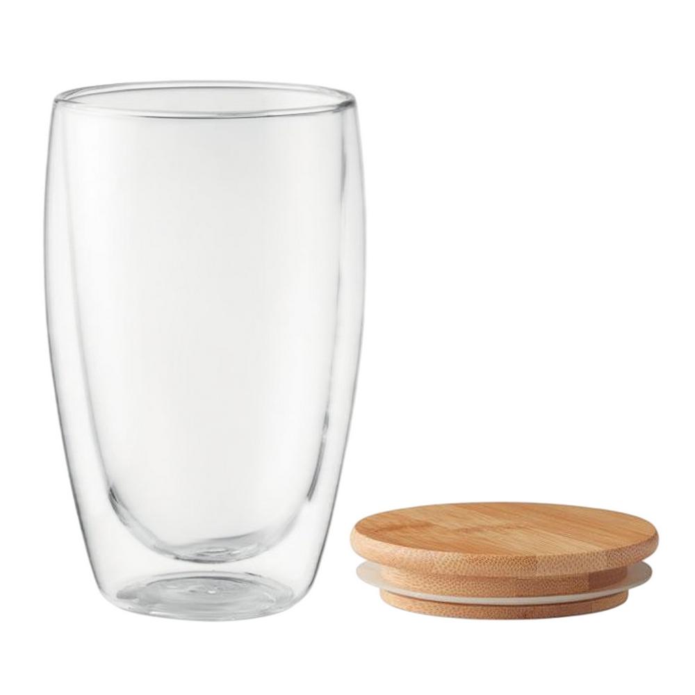 MidOcean Tirana Bamboo Double Wall 450ml Glass