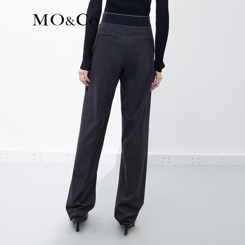 MO&Co. Light Sporty High-Waist Straight Leg Trousers
