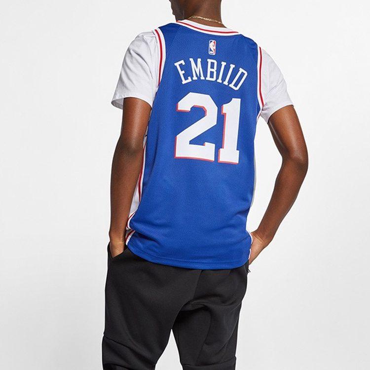 Nike Joel Embiid Philadelphia 76ers 2023/24 Icon Edition Big Kids' Nike Nba Swingman Jersey 864501-497