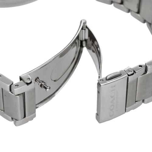 Coach Charles Navy Dial Stainless Steel Quartz 41mm Watch 14602429 Men's Silver