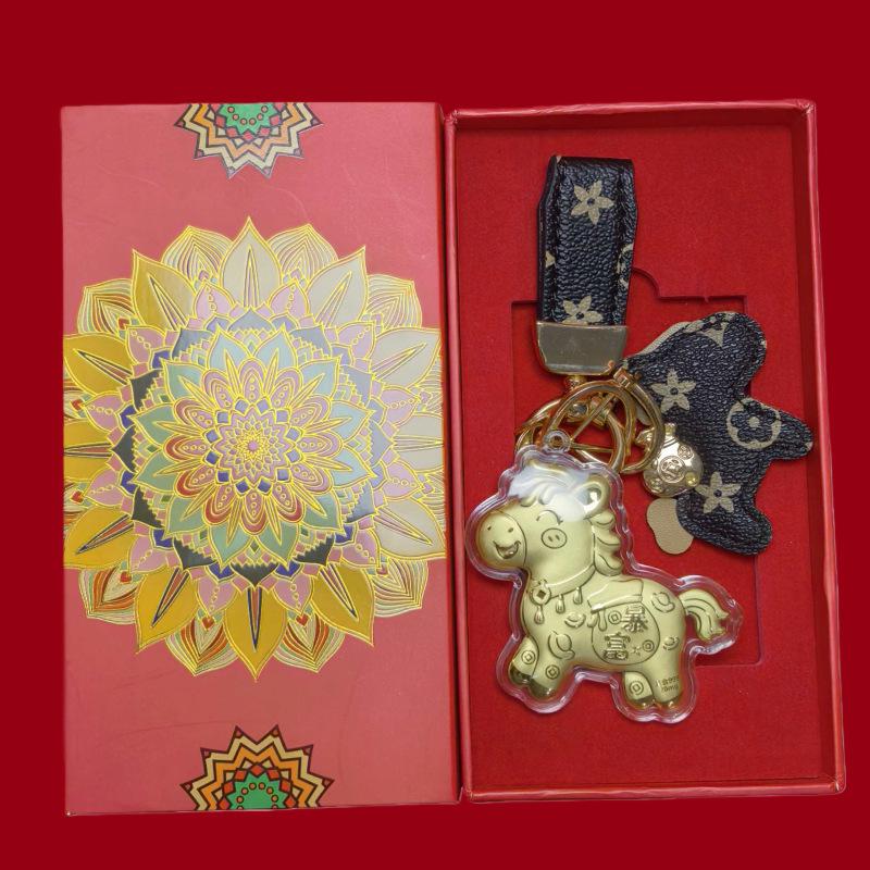 999 Reingold Jahr des Pferdes Handtaschenanhänger Schlüsselanhänger - Glücksgeschenk für Kunden