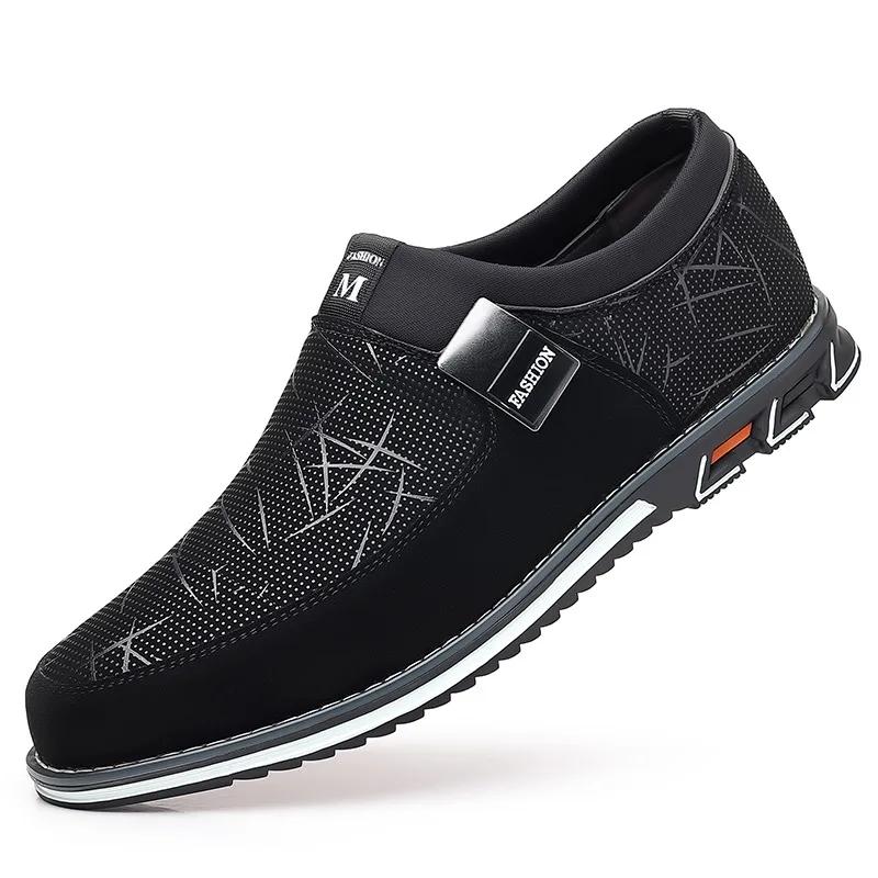 Men's Leather Shoes Formal Party Men's Business Work Casual Leather Shoes Lace Up Wedding Oxford Shoes Plus Size 38-52 Loafers