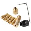 A34R 9 Pieces 0.5-3Mm Drill Chuck Collets Set With 3.17Mm Chuck Clamp For Drill Folder Copper Cap Axis Drill Collet Tool Kit