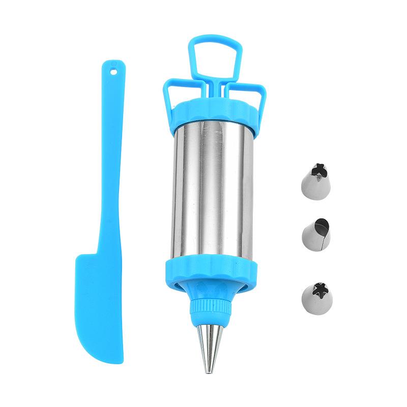 Stainless Steel Cookie Decorating Gun Sets Biscuit Press Maker Cream DIY Pastry Syringe Extruder Nozzles Kitchen Baking Tools