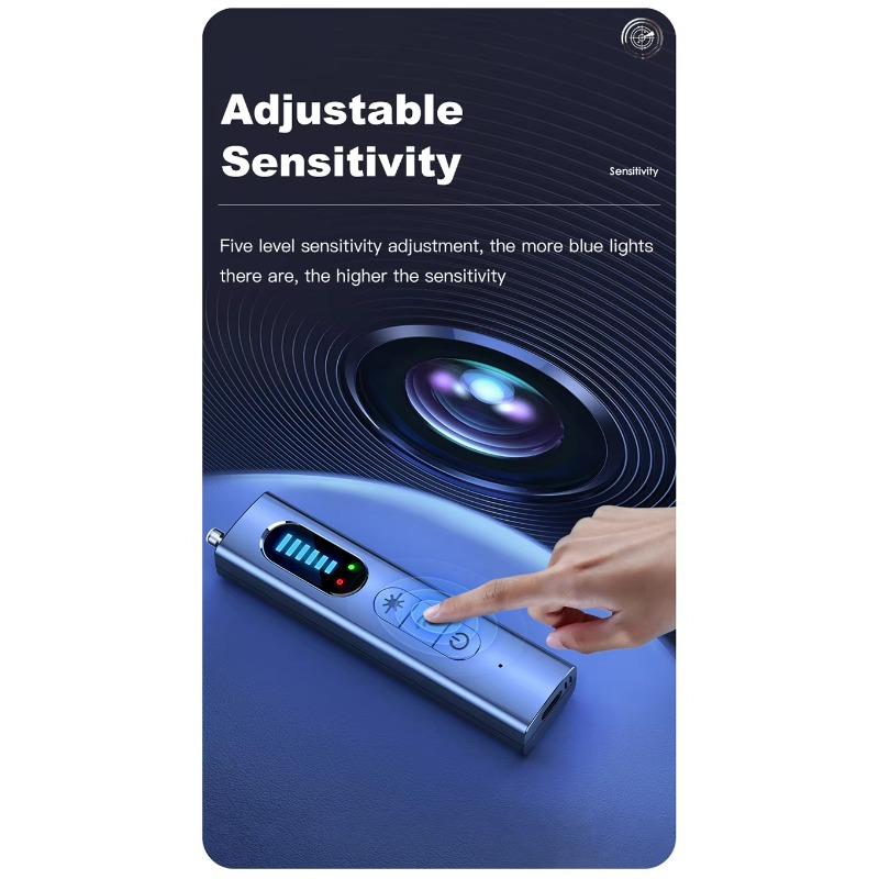 Concealed Camera Detector, Portable RF Signal Scanner, Bug, Monitor Detector, GPS Tracker, Suitable for Home, Car, Office, Hotel, Travel