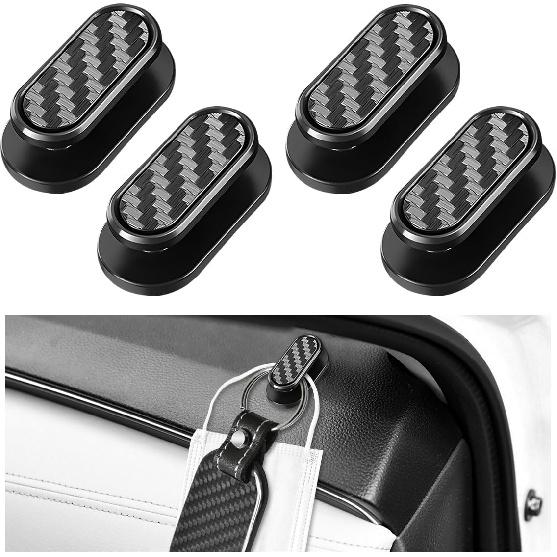 Wevdn 4 PCS Car Mini Hook, Fashion Multifunctional Wall Hanging Hooks, Durable Strong Self-Adhesive Backseat Hangers, Vehicle Hook Stickers for Keys
