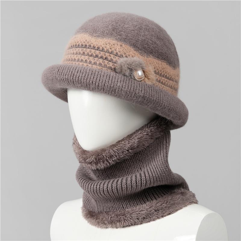 Hat women's winter new mother-in-law hat fleece warm wool hat