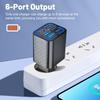 50W 6 Port USB C Charger Fast Charging Type C 3PD + 3USB QC3.0 Mobile Phone Adapter For iPhone Xiaomi Samsung Ipad Realme Tablet