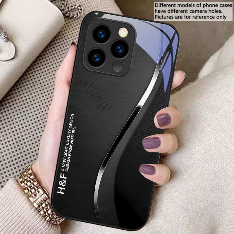 Grüner Farbverlauf Seide Für iPhone 16 E 15 14 13 Plus 12 mini 11 Pro Max XR Xs Max X 7 8 Plus 6 6S 2022 Gehärtetes Glas Handyhülle