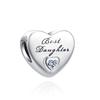 Copper Metal Heart, Father, Mother, Wife, Sisters, Brother Bead Components Ideal Designed For Authentic Original Bracelet High Quality Fine Jewelry