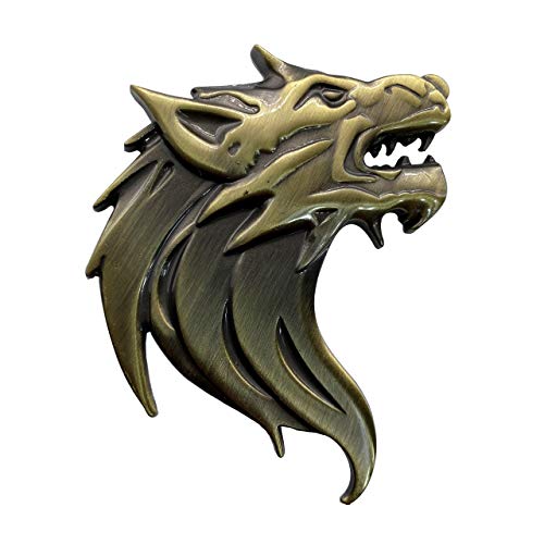 

3D Наклейка-эмблема волка, Металл, Автомобиль, В комплекте двухсторонний скотч (Бронза, Лицом вправо)