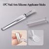 Manicure Transparent Silicone Wand Magic Mirror Powder Aurora Powder Applicator Wand Rubbing Powder Glitter Eyeshadow Portable Multifunctional Brush