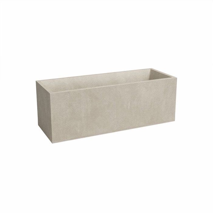 ARTEVASI Planter - SYDNEY - Plastic - Cream - 100 cm - 98 L - Dimensions: 99.5x39.5x43 cm