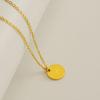 Round stainless steel 26 English letters necklace pendant mirror DIY jewelry accessories 26 letters