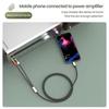Mobile Phone Speaker Amplifier Type C To 2 RCA Aux Cord Audio Cable Converter