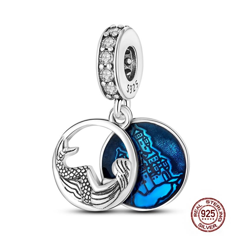 Underwater World Blue Ocean Series Sea Turtle Dolphin Charms Originalcopper Glow Cz Beads Fit Bracelet Necklace Diy Jewelry