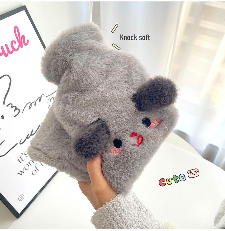 Cartoon Long Hot Water Bottle with Thickened PVC Cover for Winter Bedding