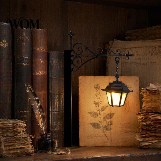 Innen-Akzentbeleuchtung für Nischen Geister-Bücherregalleuchte, Dekorative Retro-Laterne Bibliotheksdekor, Warme LED Dunkel-Akademisches Zimmerdekor Leselampe