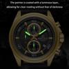 NAVIFORCE Men's Leather Watch Stopwatch Chronograph Calendar Luminous Hand Waterproof 3ATM Casual Business Fashion Watch NF8075