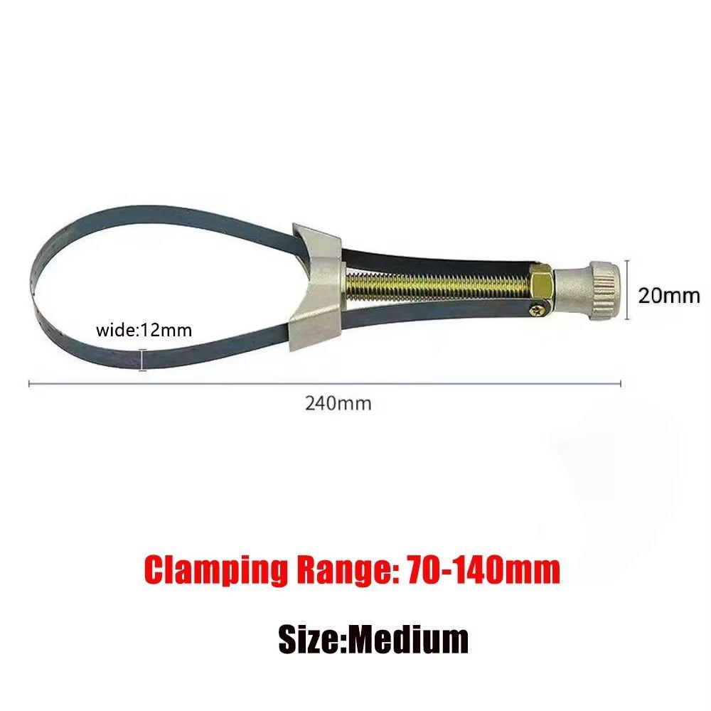 Heavy Car Oil Filter Wrench Anti-slip Effortless Oil Filter Removal Wrench High Torque Durable Car Steel Strap Wrench