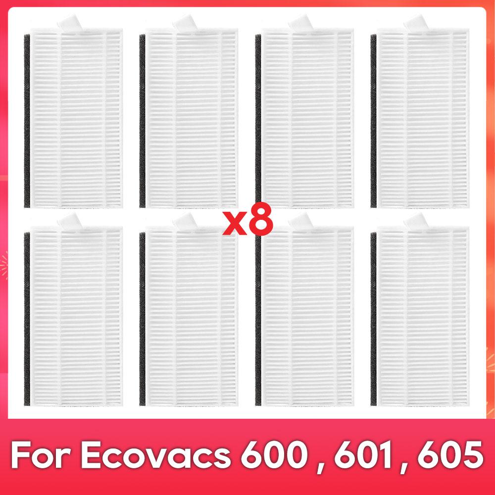Подходит для ( Ecovacs DEEBOT 600, DO3G, 601, 605 ) Робот-пылесос Ролик Боковая щетка Крышка Фильтр Замена Запасная часть Аксессуар