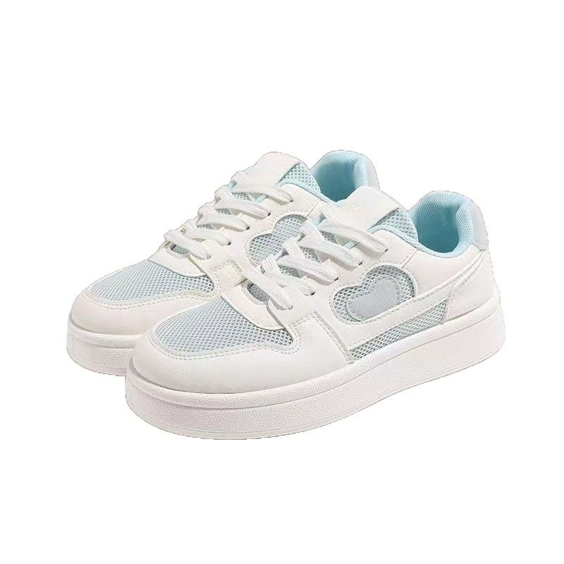 Spring and Summer New Thick-soled Women's Mesh Breathable Versatile Casual Student Board Shoes Ins Sports