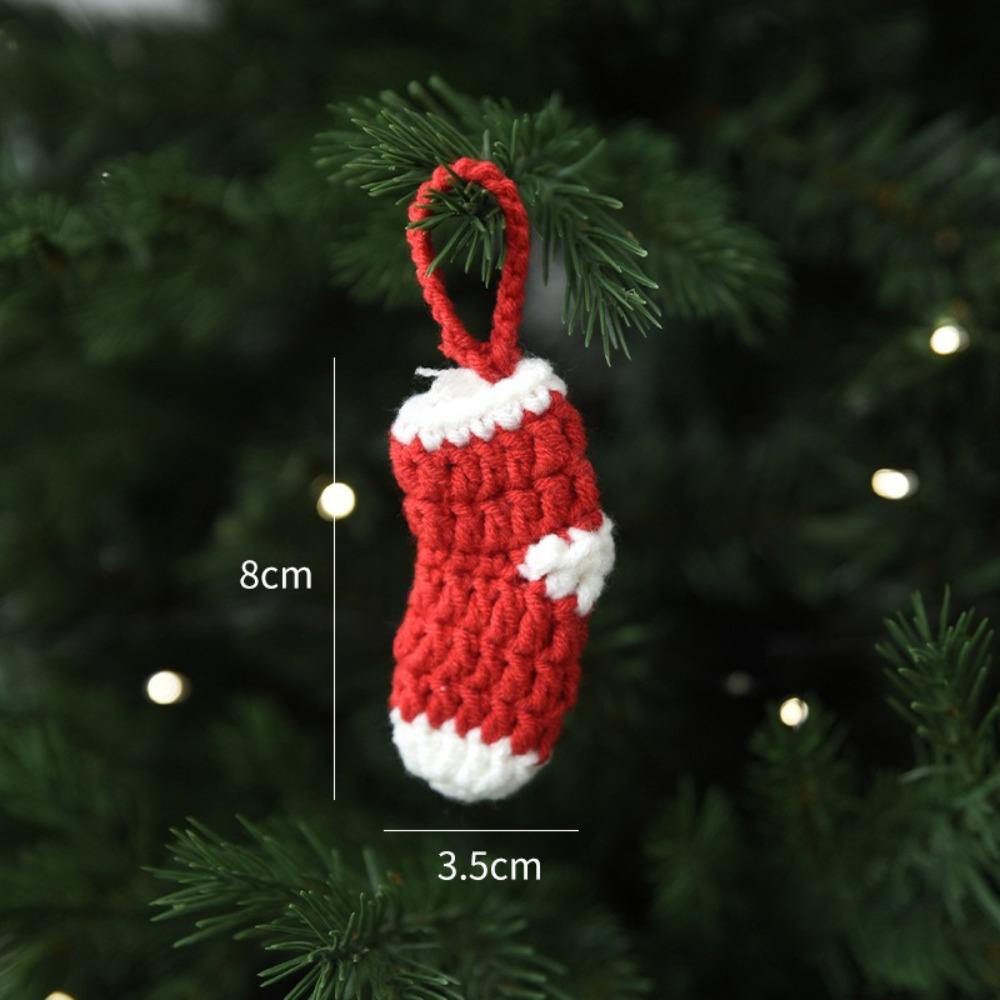 Handmade Christmas Tree  Pendant Santa Claus Mini Woolen Decor Premium Hanging Ornament  Versatile