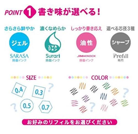 Zebra Ballpoint Pen Prefill Sarasa BRNJK5BL Refills, NJK-0.5, Blue, 10-Pack,