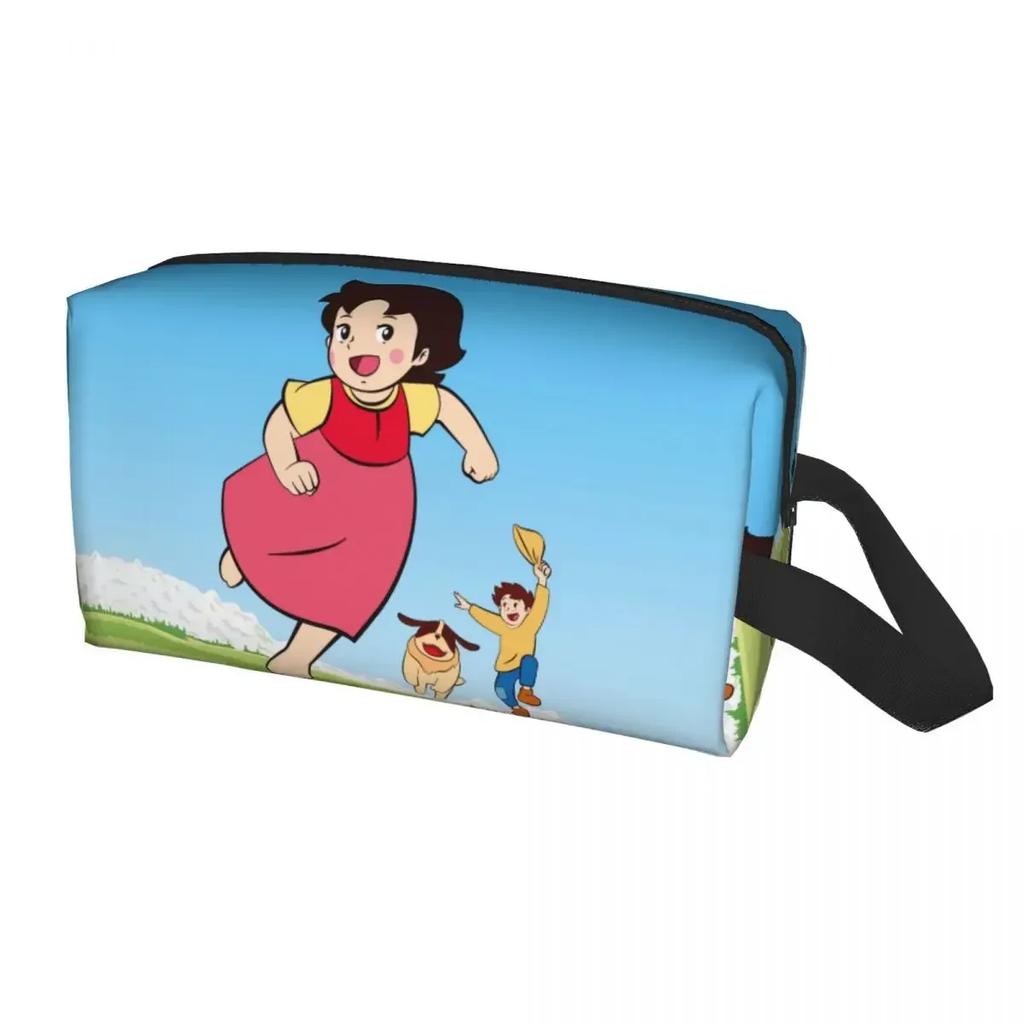 Heidi Peter And Grandpa Family Travel Cosmetic Bag Alps Mountain Anime Makeup Toiletry Organizer Ladies Beauty Storage Dopp Kit