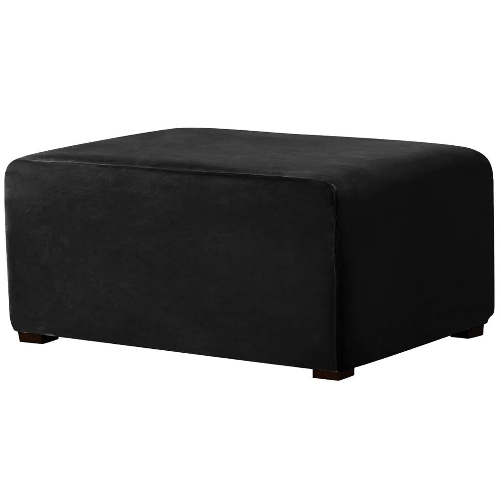 4 Szie Real Velvet Form Stretch Rectangle Folding Storage Covers Ottoman Washable Removable Footstool Protect Slipcovers