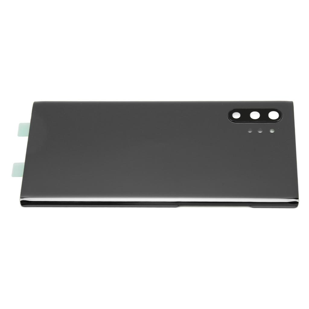 Phone Back Glass Cover Waterproof with Camera Glass Lens and Adhesive Tape Parts for Galaxy Note 10+ Plus N975 Black