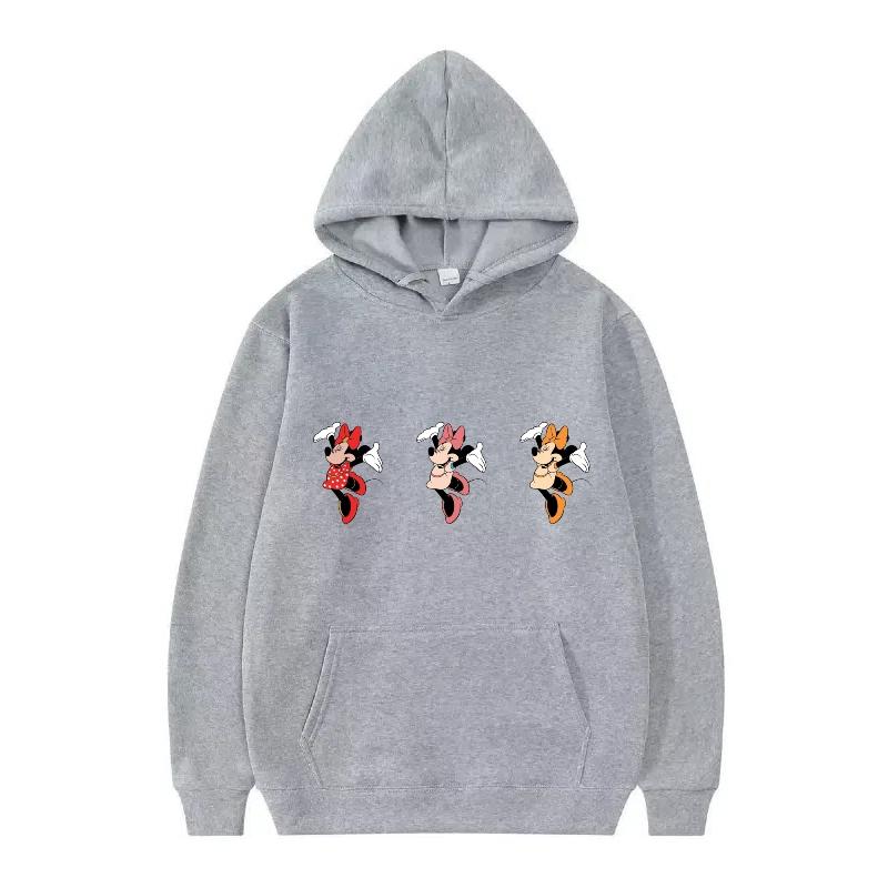 

Disney Mickey Mouse Pattern Woman Fashion Sporty Loose Grey Spring Tops Clothes Pullovers Ladies Cheap Hoodies Men Sweatshirts 3XL