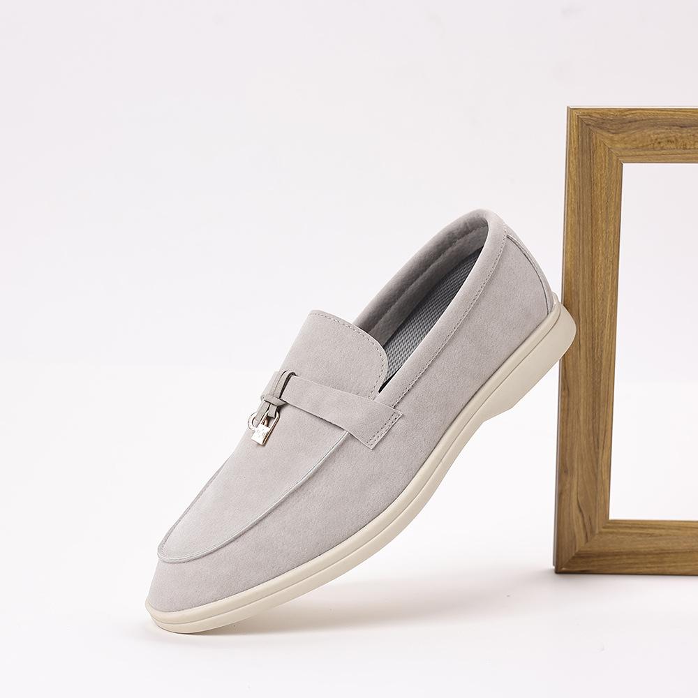 Strictly selected men's casual shoes, one-pedal lazy shoes, large-size fashion Doudou shoes, flat loafer