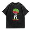 Christmas Unisexs Papa Elf T Shirt Vintage Washed Breathable Graphic Slightly Fashion Top For Everyday Wear Unisex Versatile