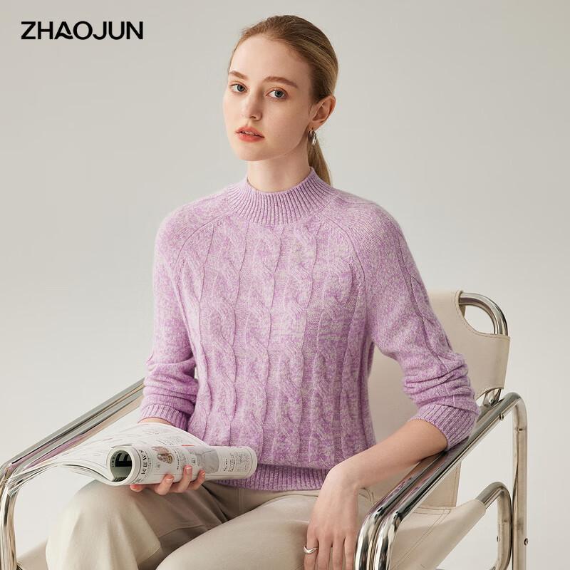 

Zhaojun Women s Autumn/Winter 100% Cashmere Half-Turtleneck Sweater M