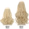 MISS WIG Damen Tägliches Tragen Natürlich Gewellt Unsichtbare Haarverlängerung Ohne Clips Synthetische Faser Langes Gewelltes Gerades Haarteil